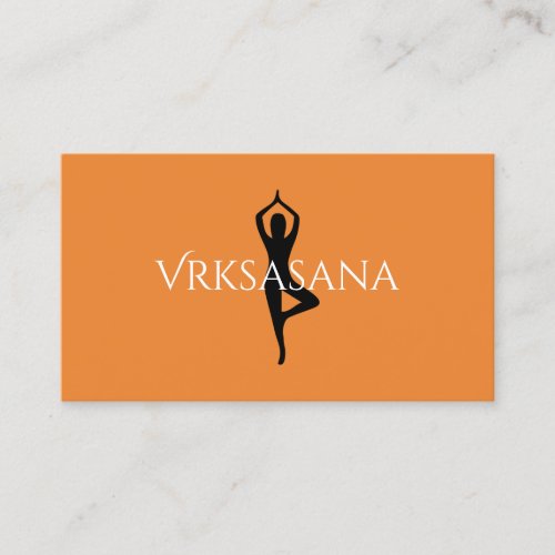 Vrksasana  Tree Pose Chakra Color Yoga Studio Business Card