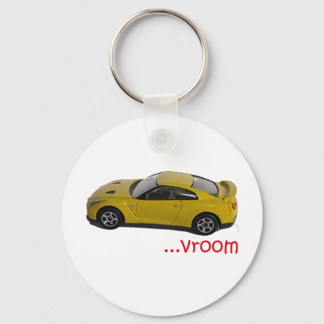 Vroom...fast car keychain (Front)