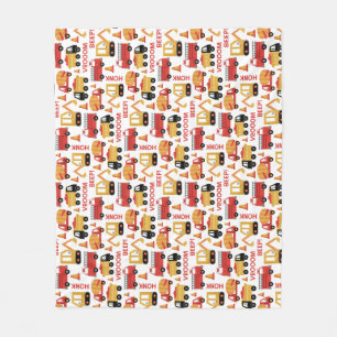 Vroom Honk Beep! Trucks Fleece Blanket