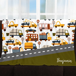 Vroom! Vroom! Car and Transportation Pattern Boy Fleece Blanket