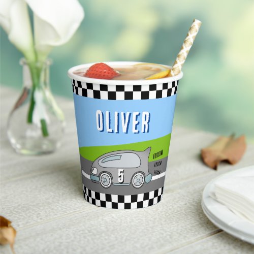 Vroom Vroom Racing Car Road Boy Birthday Party Paper Cups