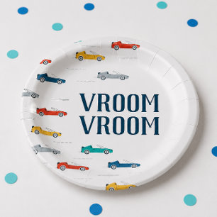 Vroom Vroom Transportation Paper Plates