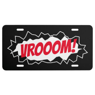 Vrooom! funny petrol or electric car license plate