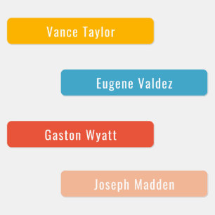VSCO Aesthetic Colors Waterproof Name Labels