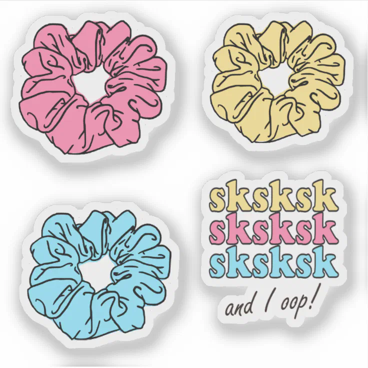 vsco girl themed sticker set zazzle