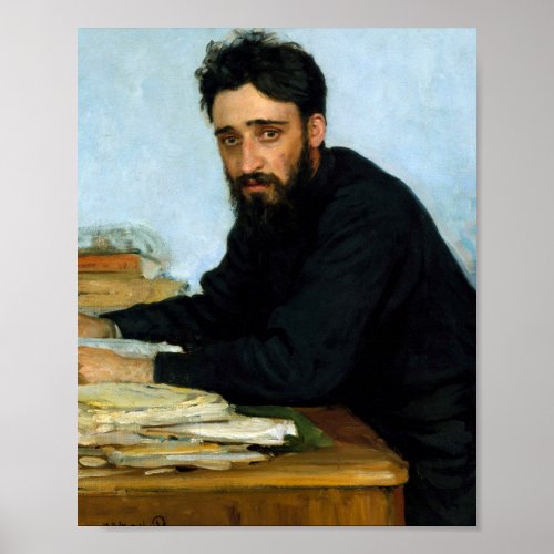 Vsevolod Mikhailovich Garshin _ Ilia Repin _ 1884 Poster