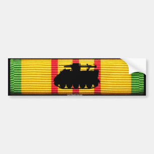 VSM Ribbon with M113 Recoilless Rifle Track Sticke Bumper Sticker