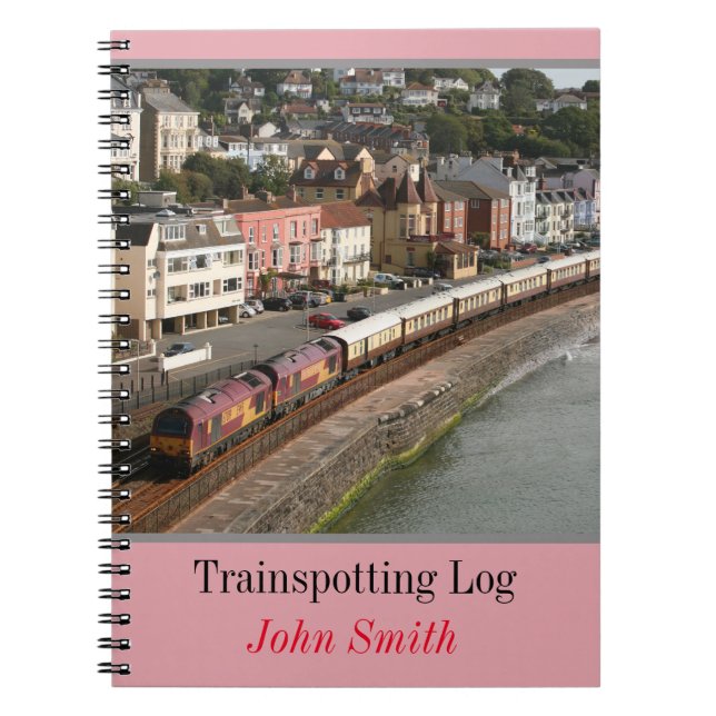 VSOE train - trainspotting log personalised Notebook (Front)