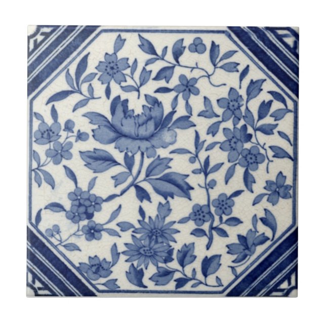 VT0002 Reproduction Antique Transferware Ceramic Tile (Front)