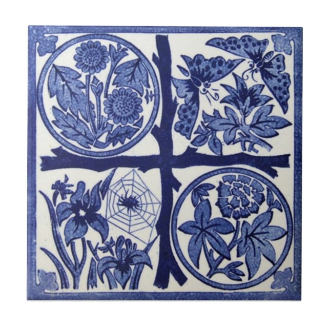 VT0028 Reproduction Antique Transferware Tile (Front)