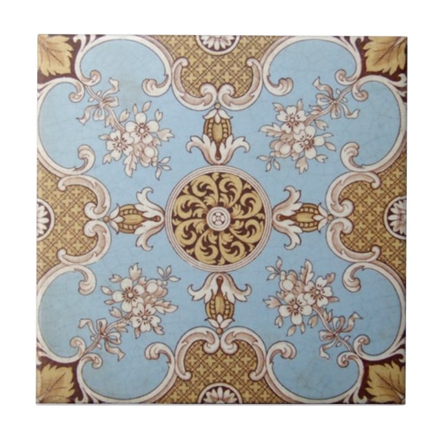 VT0038 Reproduction Antique Transferware Ceramic Tile (Front)