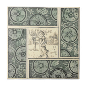 VT0049 Reproduction Antique Transferware Ceramic Tile