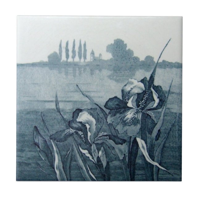 VT0065 Reproduction Antique Transferware Ceramic Tile (Front)