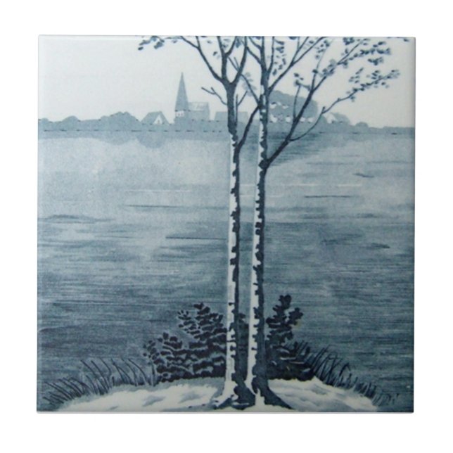 VT0066 Reproduction Antique Transferware Ceramic Tile (Front)