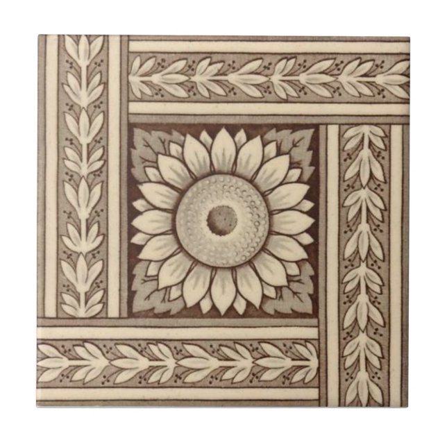 VT0074 Reproduction Antique Transferware Ceramic Tile (Front)