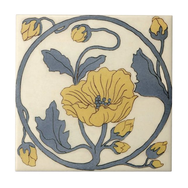 VT0080 Reproduction Antique Transferware Tile (Front)