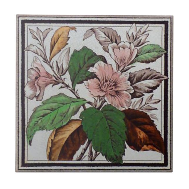 VT0089 Reproduction Antique Transferware Ceramic Tile (Front)