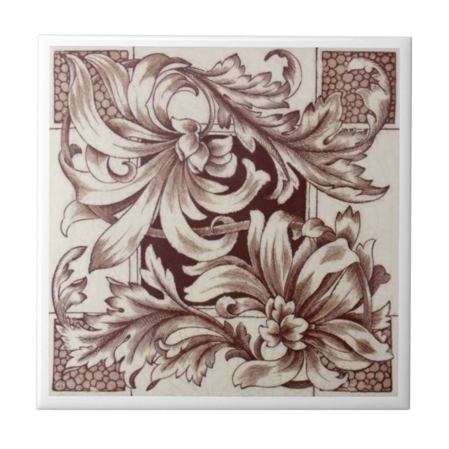 VT0103 Reproduction Antique Transferware Ceramic Tile (Front)