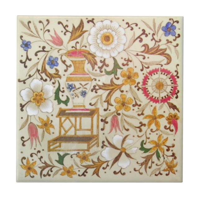 VT0105 Reproduction Antique Transferware Tile (Front)