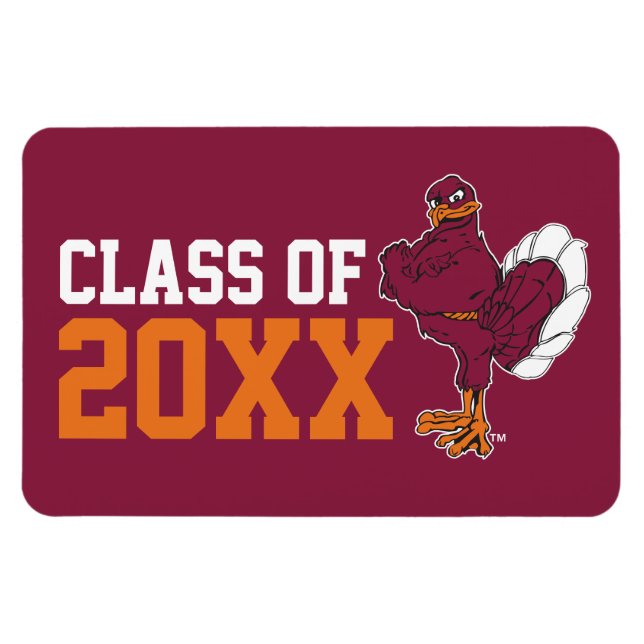 VT Class of with Hokie Bird Magnet (Horizontal)