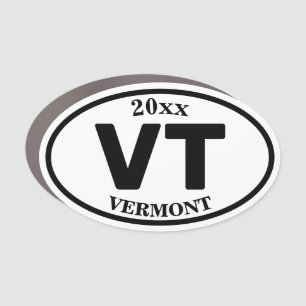 VT Vermont Do-Vt 2 Letter Custom Oval Car Magnet