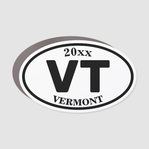 VT Vermont Do_Vt 2 Letter Custom Oval Car Magnet