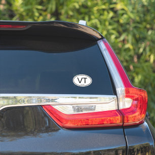 VT Vermont state abbreviation code vinyl car Sticker