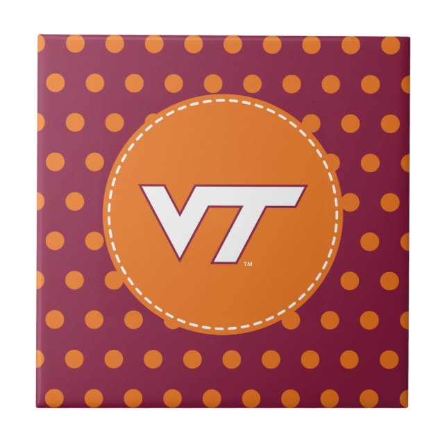 VT Virginia Tech Ceramic Tile (Front)