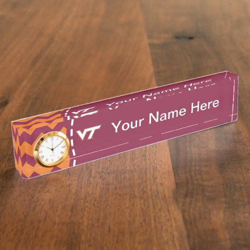 VT Virginia Tech Desk Name Plate