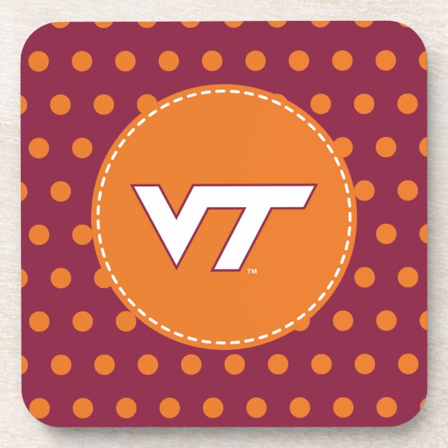 VT Virginia Tech Drink Coaster (Front)