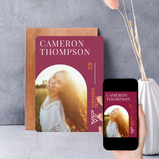 VT Virginia Tech Graduate | Photo Arch Invitation