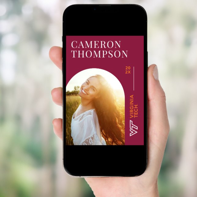 VT Virginia Tech Graduate | Photo Arch Invitation (Front Digital)