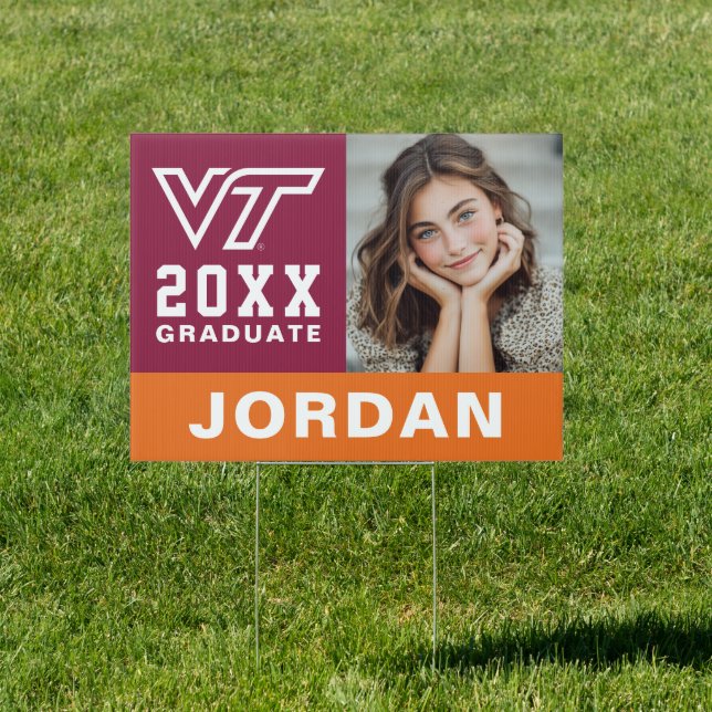 VT Virginia Tech Graduate - Photo Sign (Insitu)