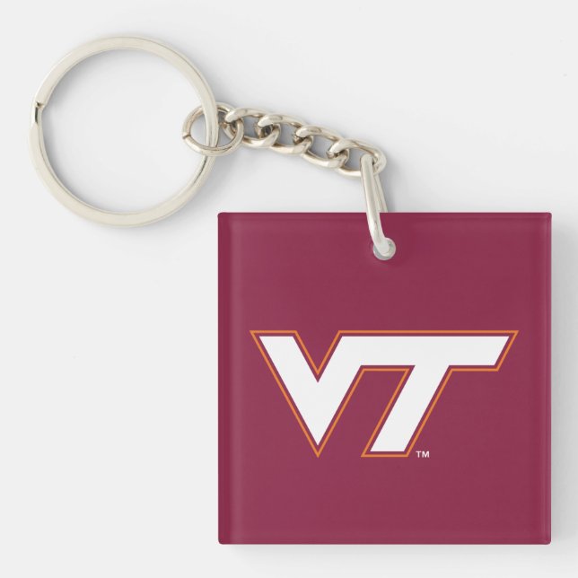VT Virginia Tech Keychain (Front)