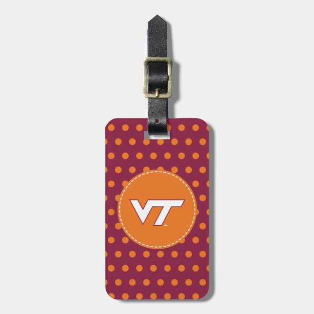 VT Virginia Tech Luggage Tag (Front Vertical)