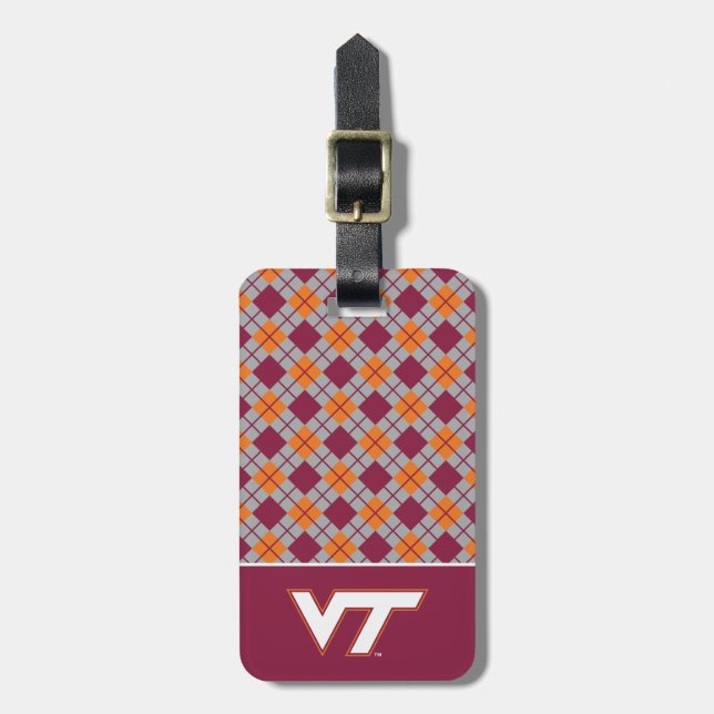 VT Virginia Tech Luggage Tag (Front Vertical)
