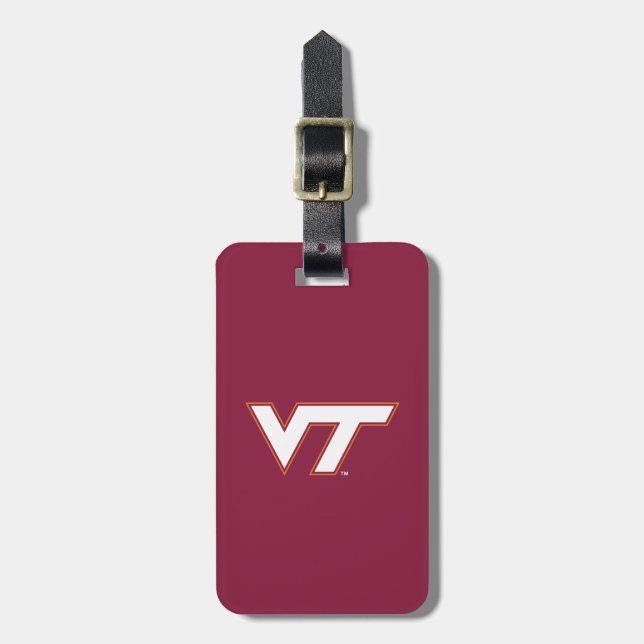 VT Virginia Tech Luggage Tag (Front Vertical)