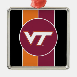 VT Virginia Tech Metal Ornament