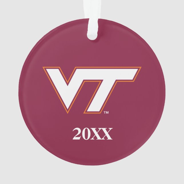 VT Virginia Tech Ornament (Back)