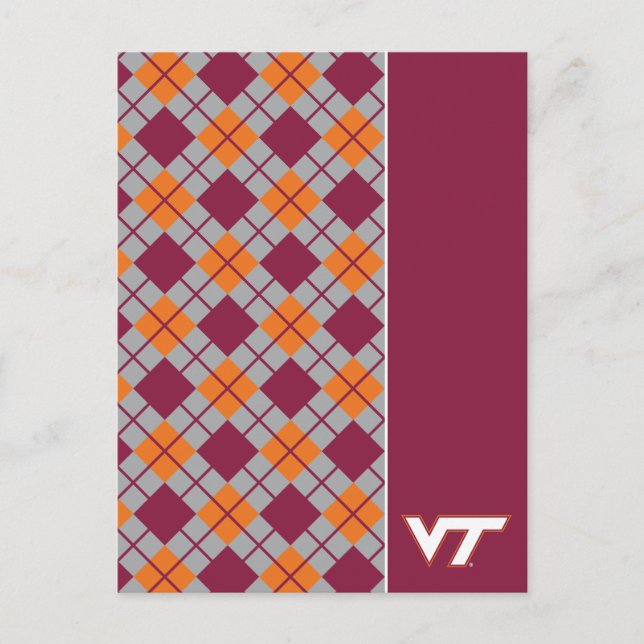 VT Virginia Tech Postcard (Front)