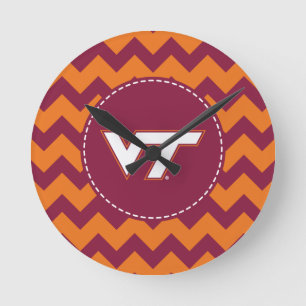 VT Virginia Tech Round Clock