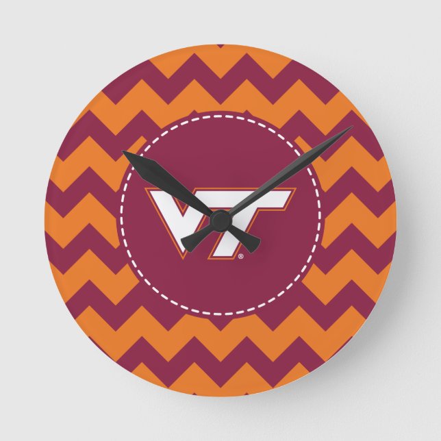 VT Virginia Tech Round Clock (Front)