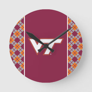 VT Virginia Tech Round Clock