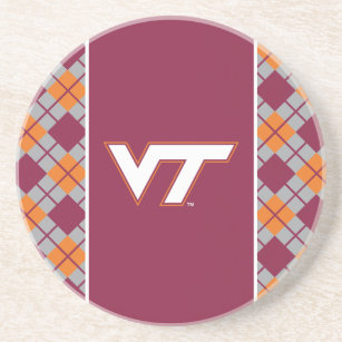 VT Virginia Tech Sandstone Coaster