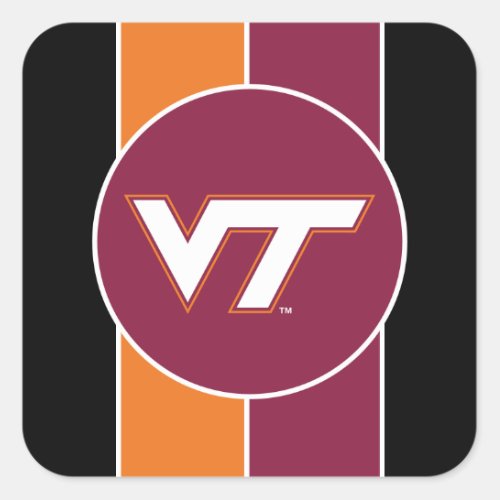 VT Virginia Tech Square Sticker