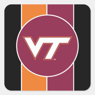 VT Virginia Tech Square Sticker