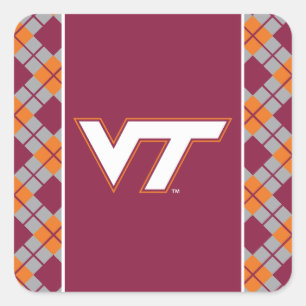 VT Virginia Tech Square Sticker