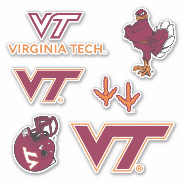 VT Virginia Tech Sticker (Front)