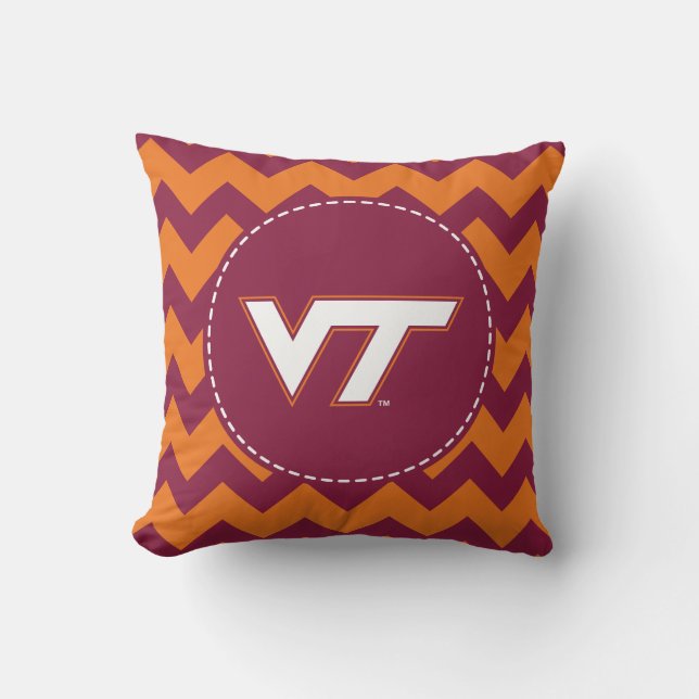VT Virginia Tech Throw Pillow (Front)