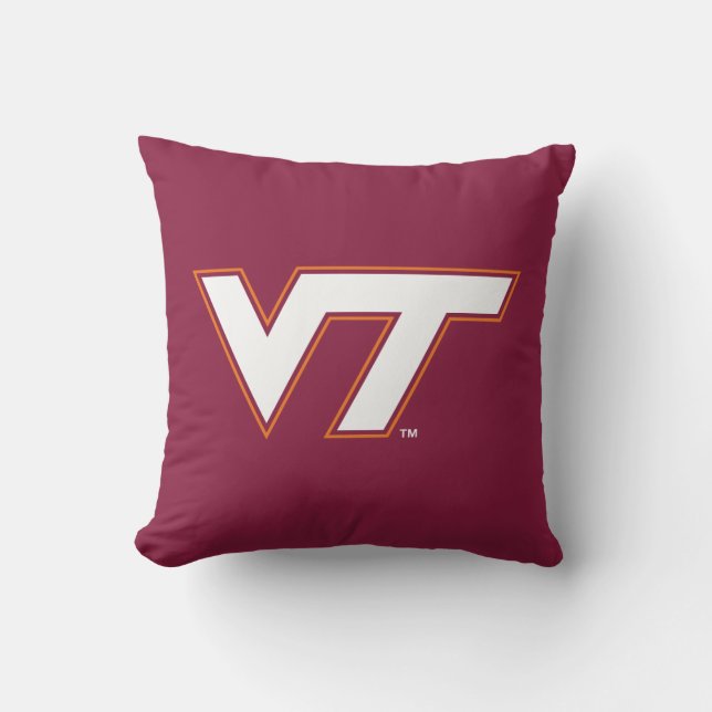 VT Virginia Tech Throw Pillow (Front)